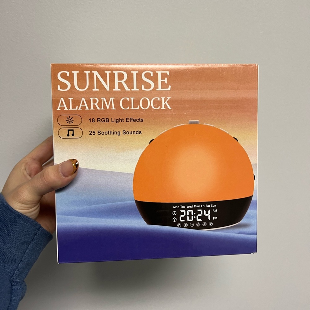 Sunrise Alarm Clock Sound Machine, Wake Up Light with Sunset Simulation, Dimmabl